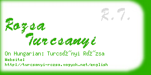 rozsa turcsanyi business card